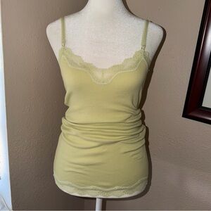 Vintage Y2K Abercrombie & Fitch 2000s Lace Trim V-neck Cami Tank Top